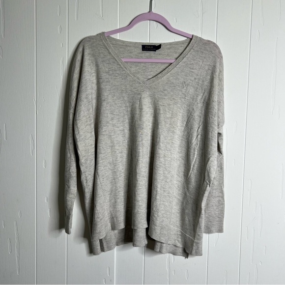 Polo Ralph Lauren V Neck Oversized Sweater S - Picture 1 of 8